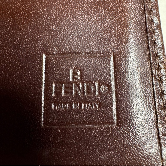 Fendi Zucca Leather & Canvas Trifold Wallet - EUC - Picture 10 of 12